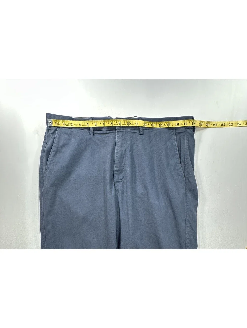 J Crew Flex Straight Fit Flat Front Chinos Blue Mens 35/32